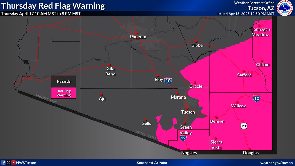 Red Flag Warnings Issued in Arizona and Colorado Due to High Fire ...