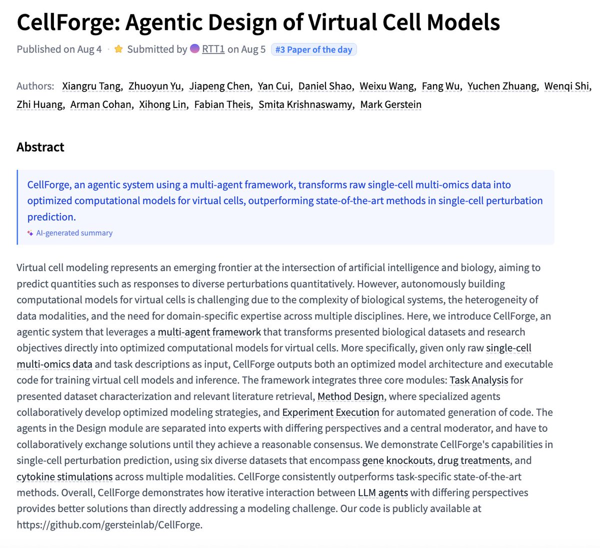 Researchers Unveil CellForge to Auto-Code Virtual Cell Models With LLM ...