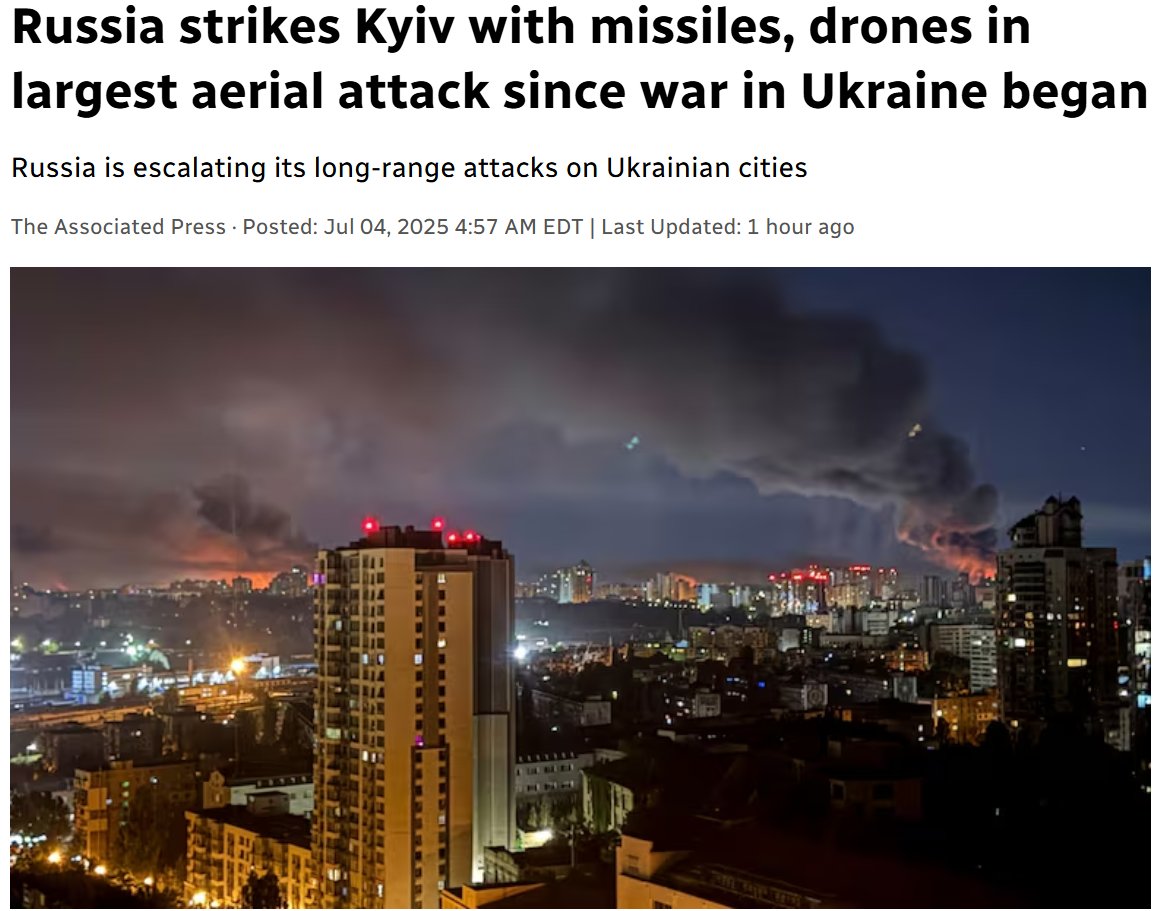 Russia Launches Record 539-Drone Barrage on Kyiv After Trump-Putin Call ...