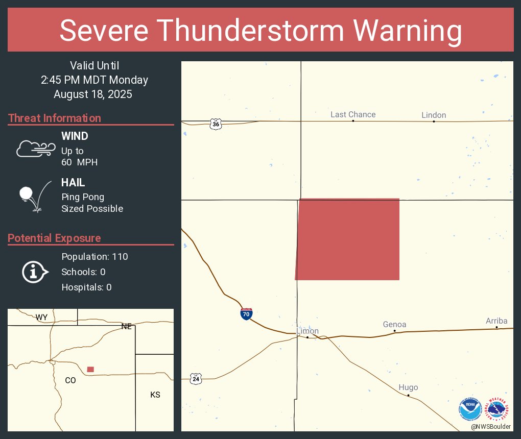 Severe Storms Threaten Colorado and Chicago Suburbs With Hail, 70 mph ...