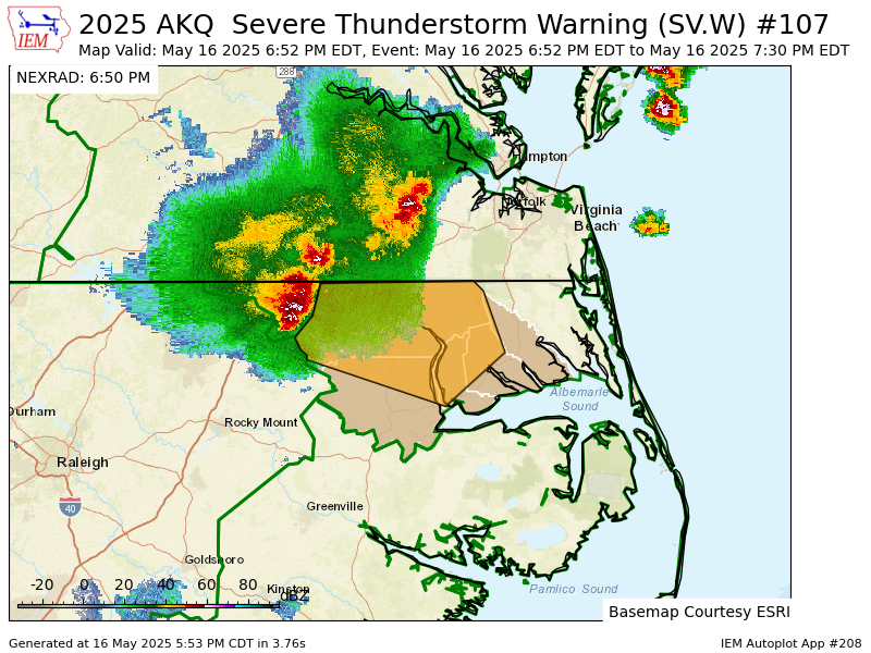 Severe Thunderstorm and Tornado Warnings with 70 MPH Winds and 1.75 ...