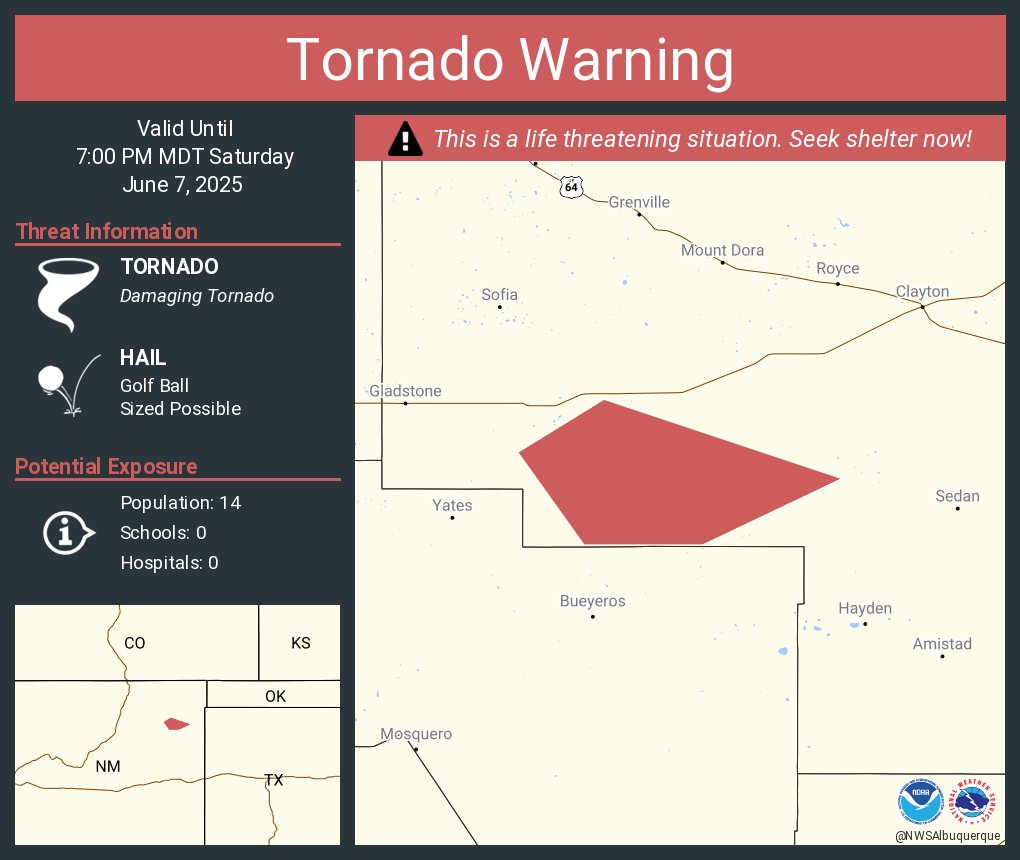 Severe Thunderstorm and Tornado Warnings with 70 MPH Winds and Two-Inch ...