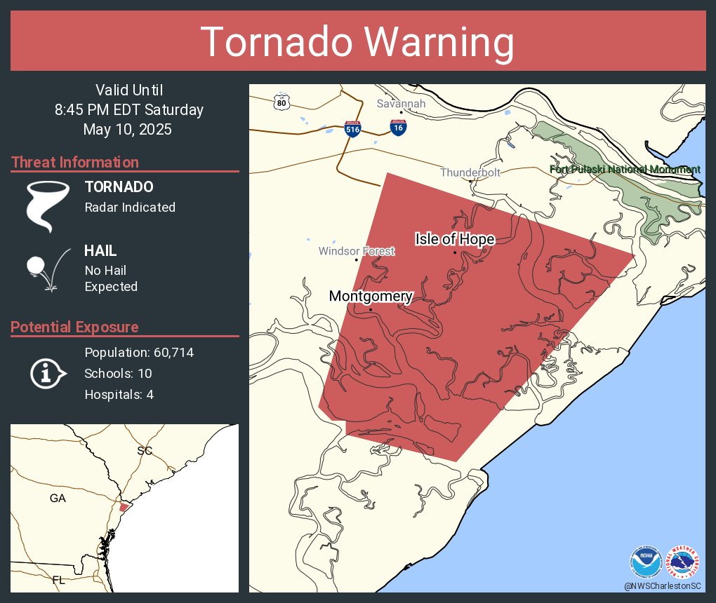Severe Thunderstorm and Tornado Warnings With Hail Up to 2 Inches, 60 ...