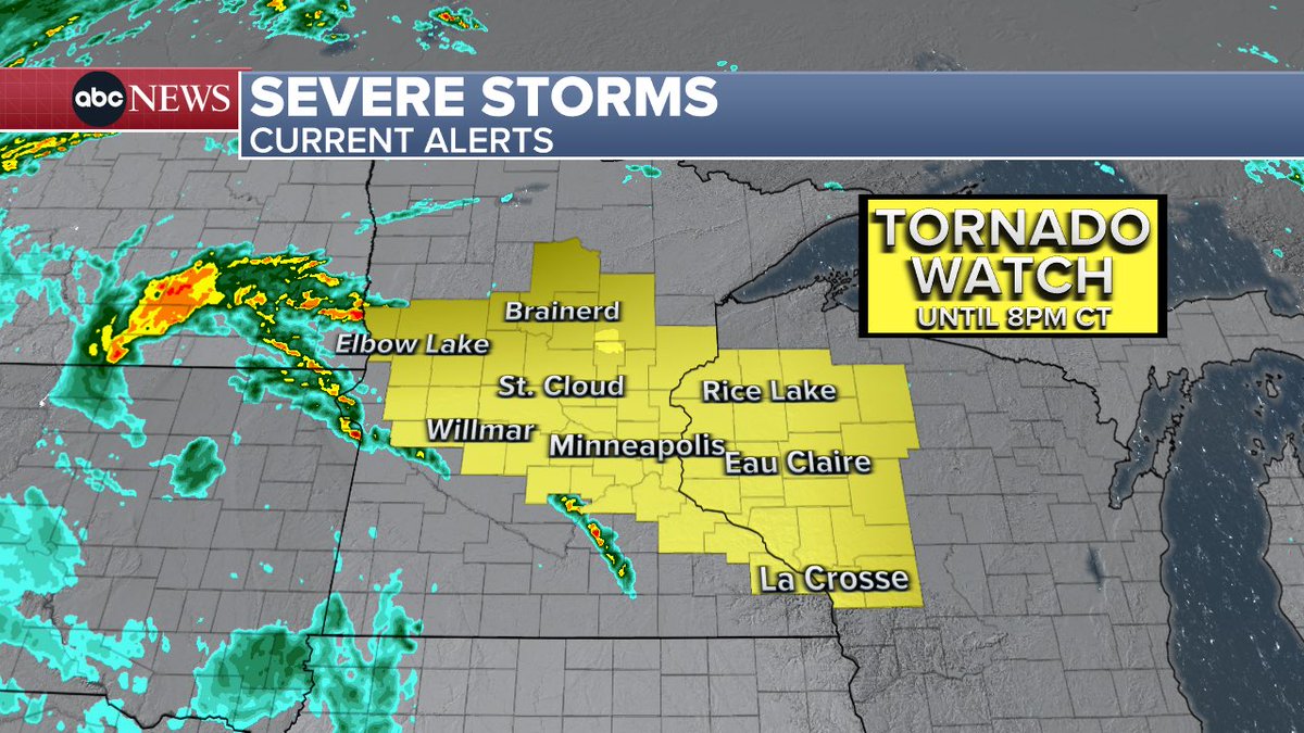 Severe Thunderstorm and Tornado Watches With Large Hail, 75 mph Winds ...