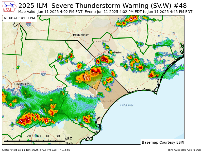 Severe Thunderstorm Warnings With 60 MPH Winds, 1-Inch Hail, and ...