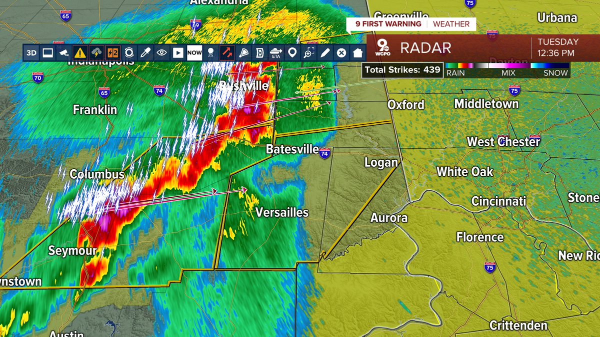 Severe Thunderstorm Warnings Across Indiana, Kentucky, Ohio with 60 mph ...