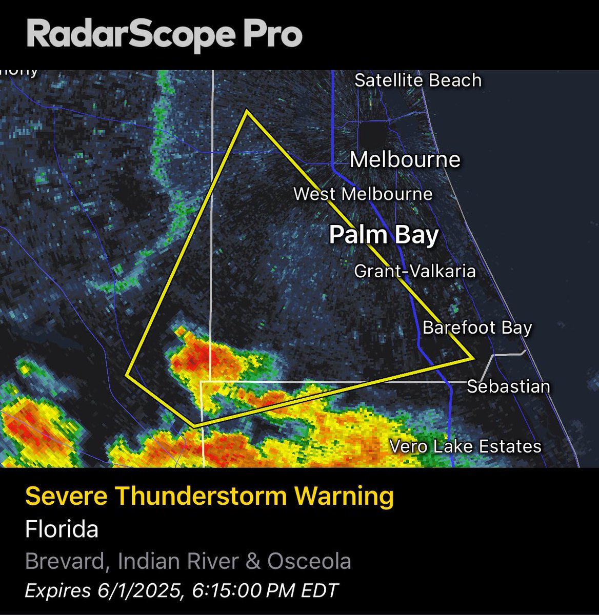 Severe Thunderstorm Warnings Hit Brevard, Osceola, Indian River with 60 ...