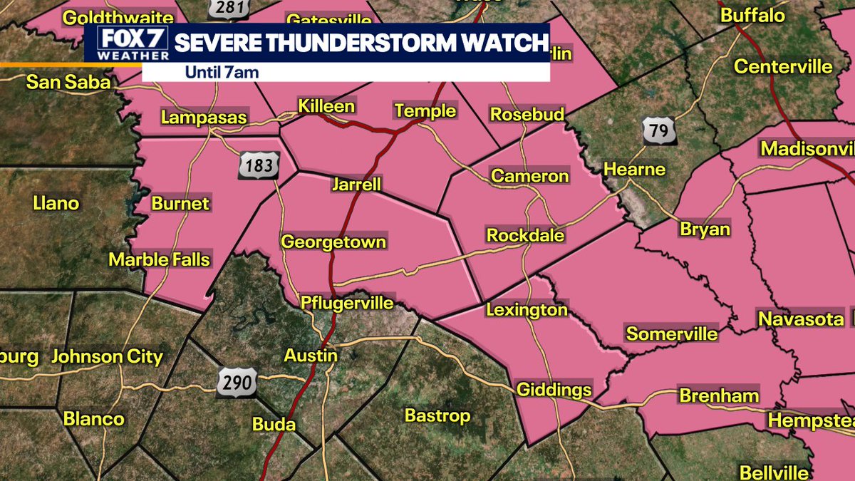 Severe Thunderstorm Watch for 29 Texas Counties Including Houston and ...