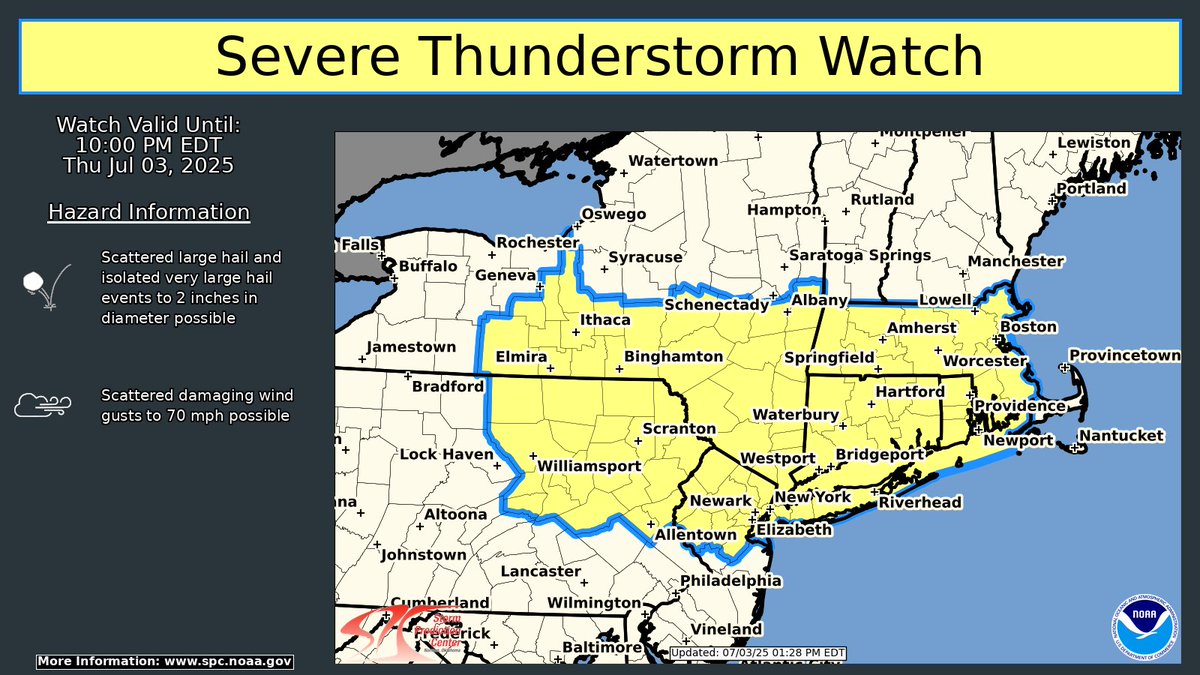 Severe Thunderstorm Watches With Damaging Winds Up to 60 mph and Large ...
