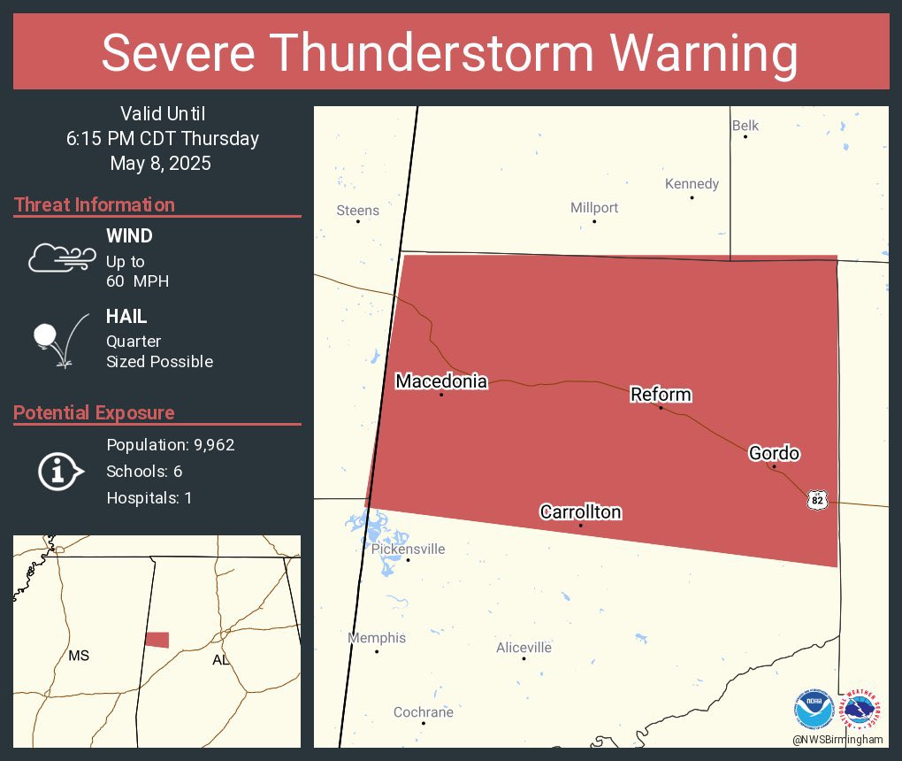 Severe Thunderstorms With 60 MPH Winds and Quarter-Size Hail Impact ...