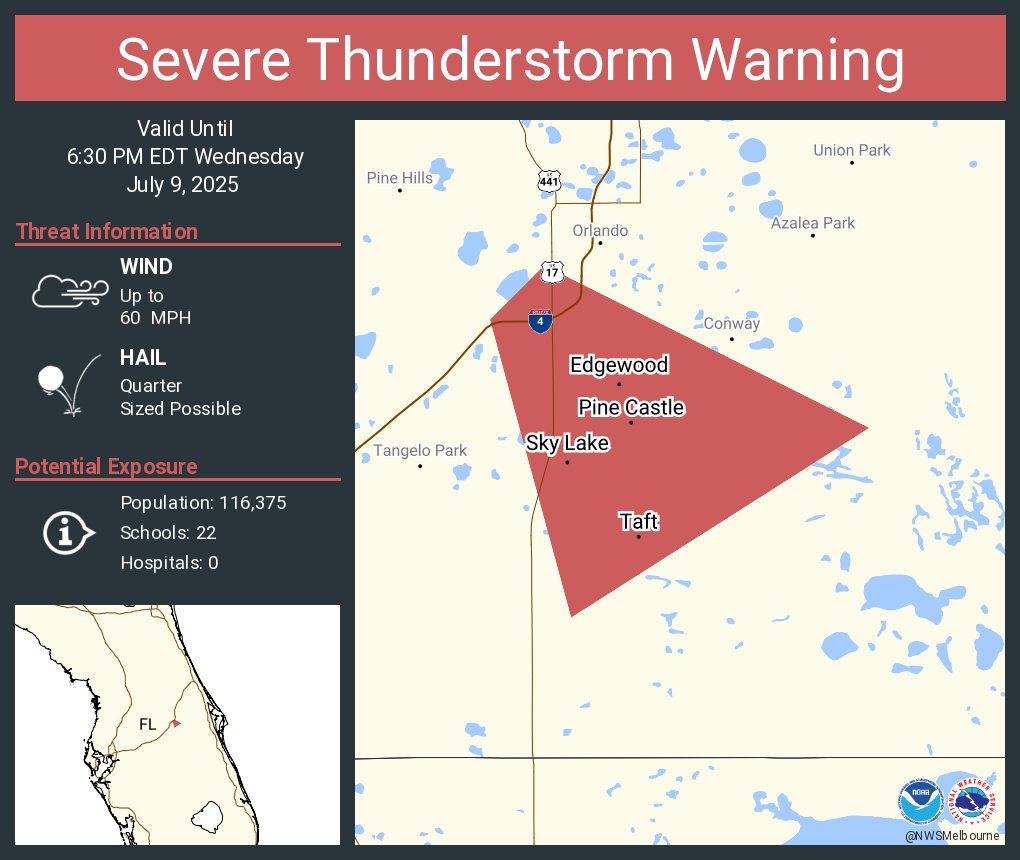 Severe Thunderstorms Bring 60 mph Winds and Hail Across Florida ...