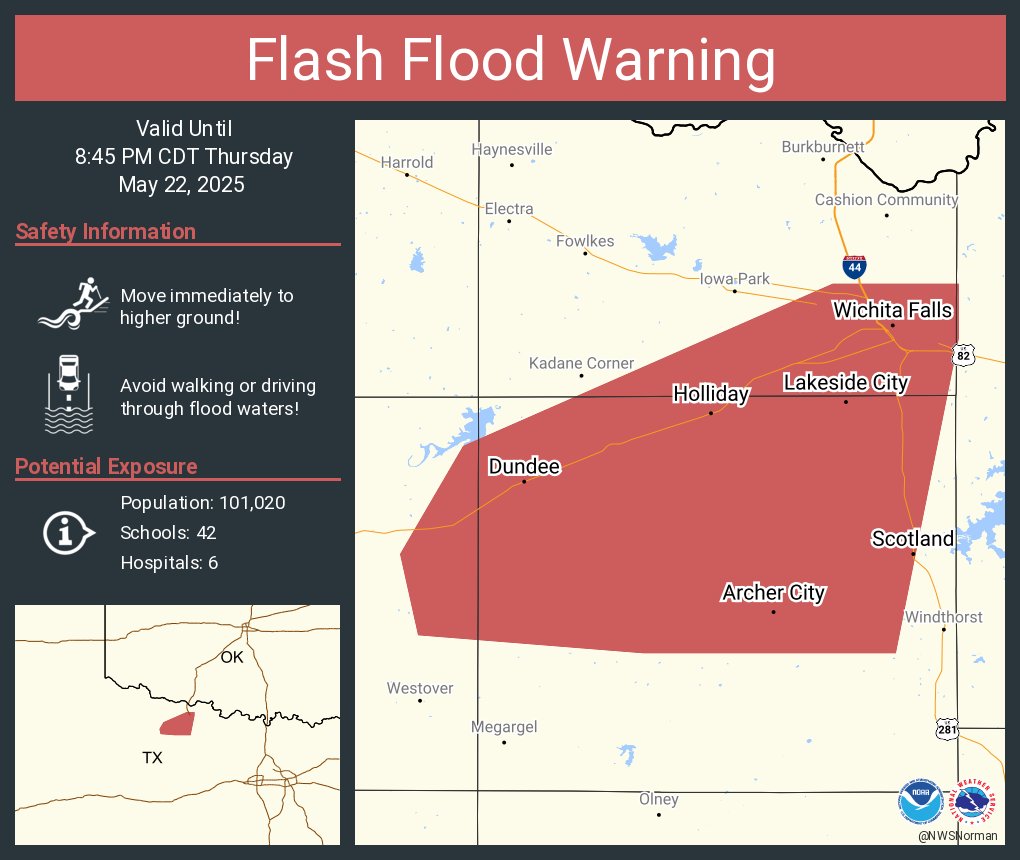 Severe Thunderstorms with Large Hail, Tornado and Flash Flood Warnings ...