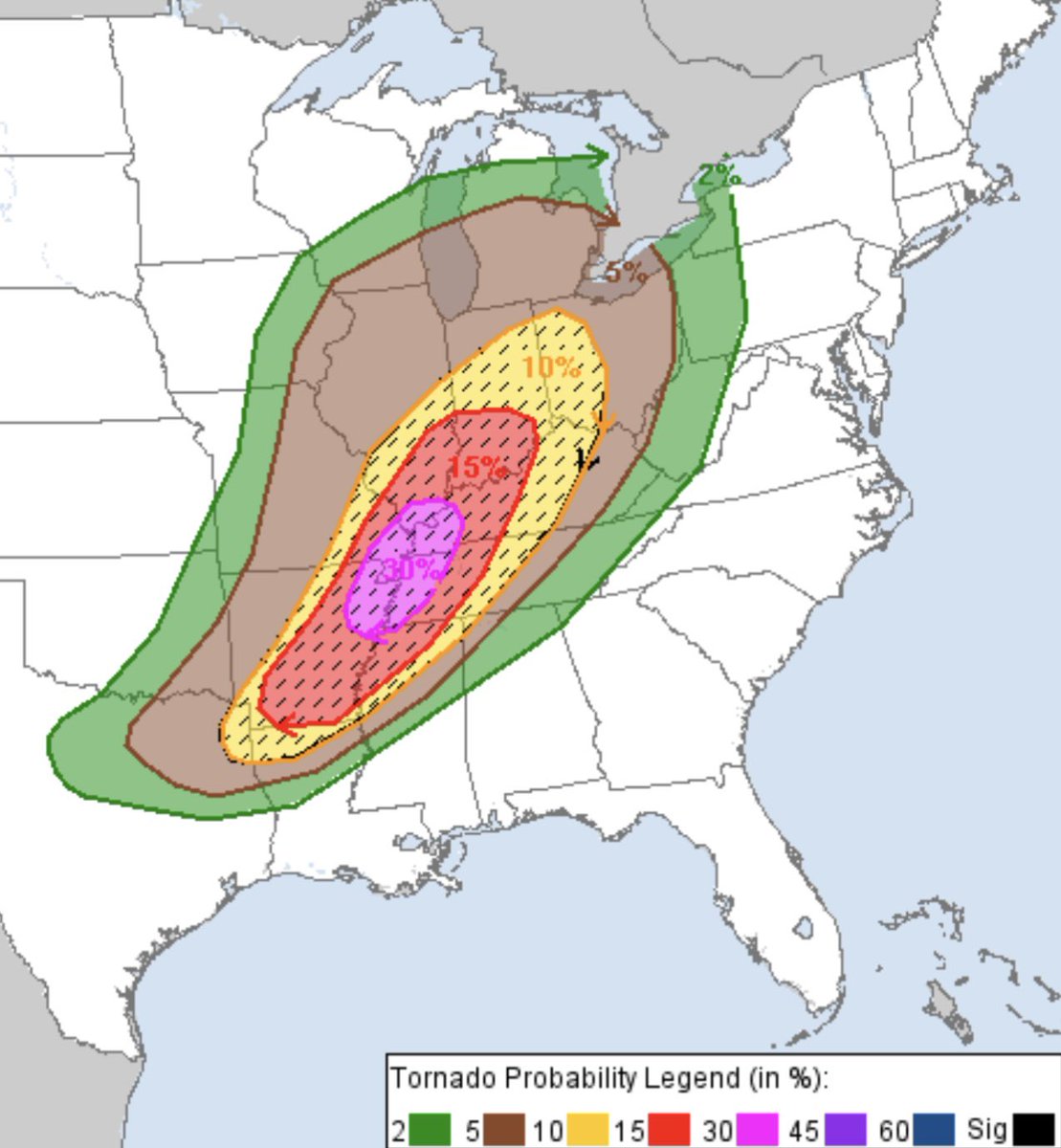 Severe Weather Outbreak with EF3+ and EF2+ Tornadoes Expected Across ...