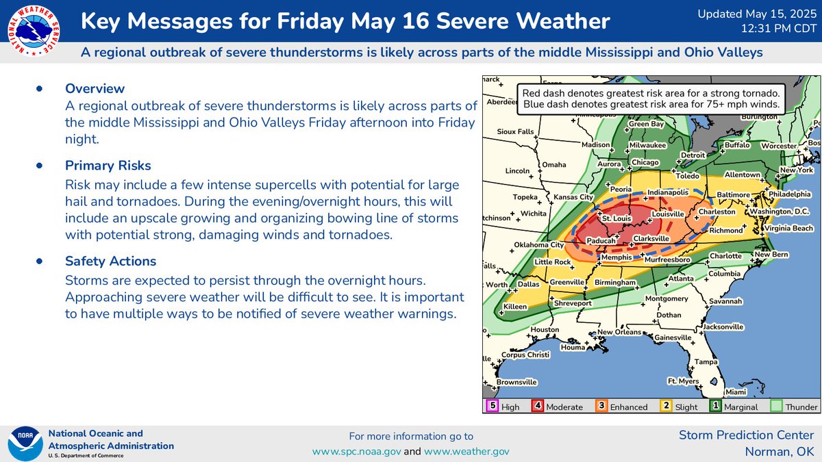 Severe Weather Threatens Midwest, Great Lakes, and Mississippi and Ohio ...