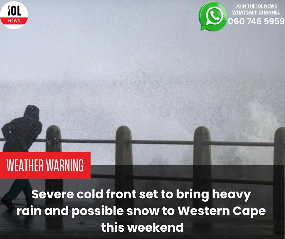South African Cold Front Brings Snow, 10-20 mm Rain, and Damaging Winds ...