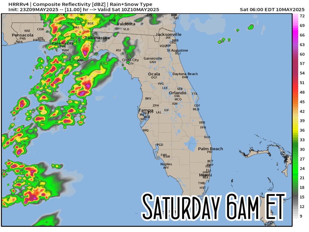 Southeast U.S. Faces Heavy Rain, Flash Flooding Risk with 5+ Inches in ...