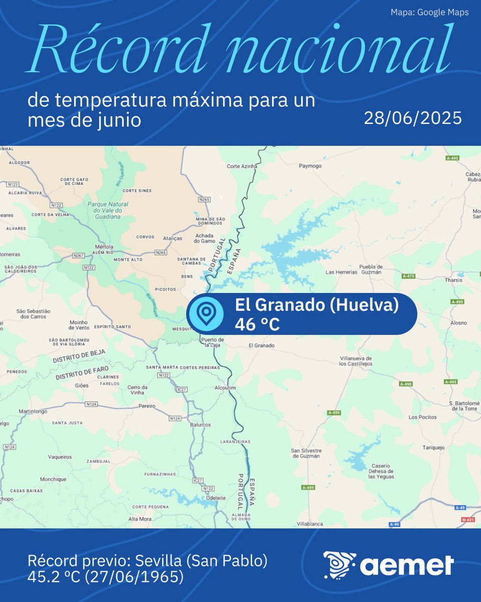 Spain Records Highest June Temperature at 46ºC in El Granado Amid Heat ...
