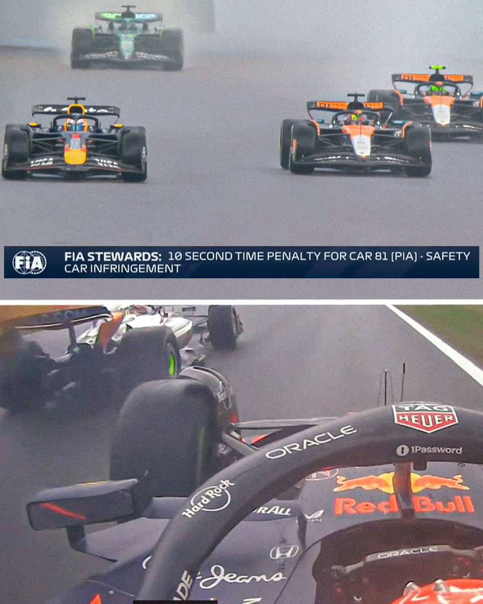 Stewards Box Racing Vector Stewards Hand Race Leader Piastri 10-Second Penalty at British GP ...