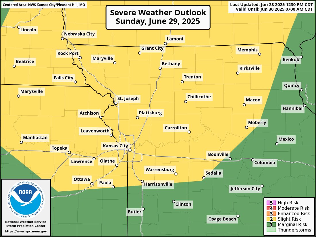 Storm Prediction Center Issues Enhanced, Moderate, and Slight Severe ...