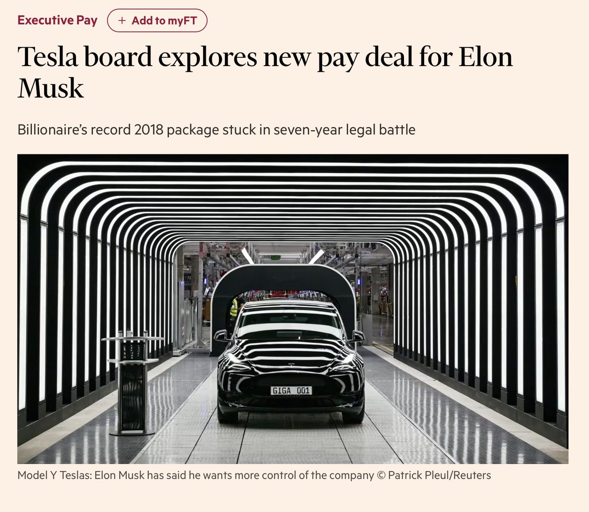 Tesla Board Reviews New Pay Deal for Musk After $56B Package Voided ...