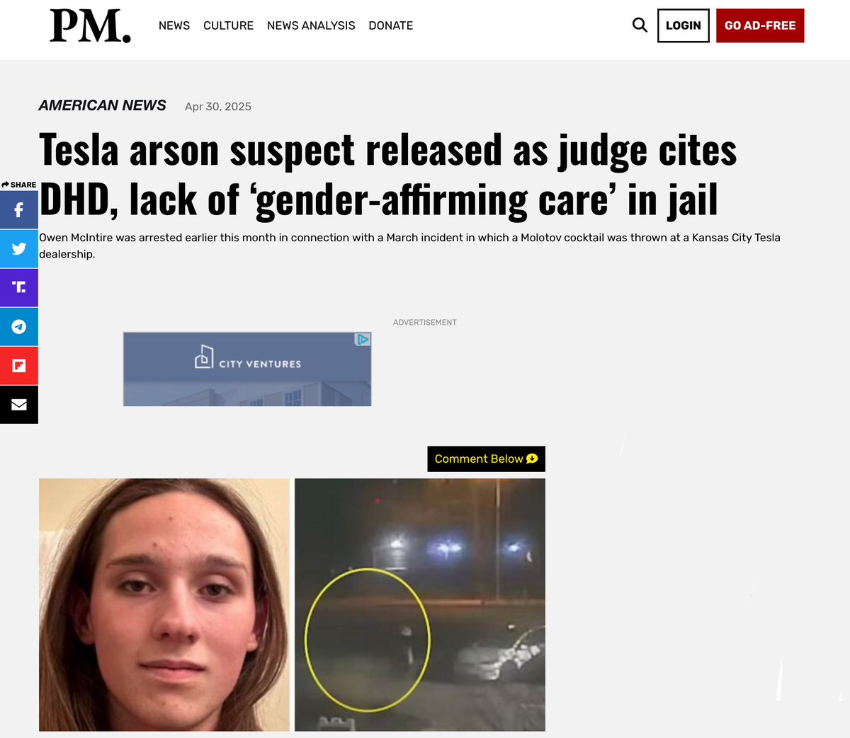 Tesla Firebombing Suspect Released for Gender-Affirming Care, Another ...