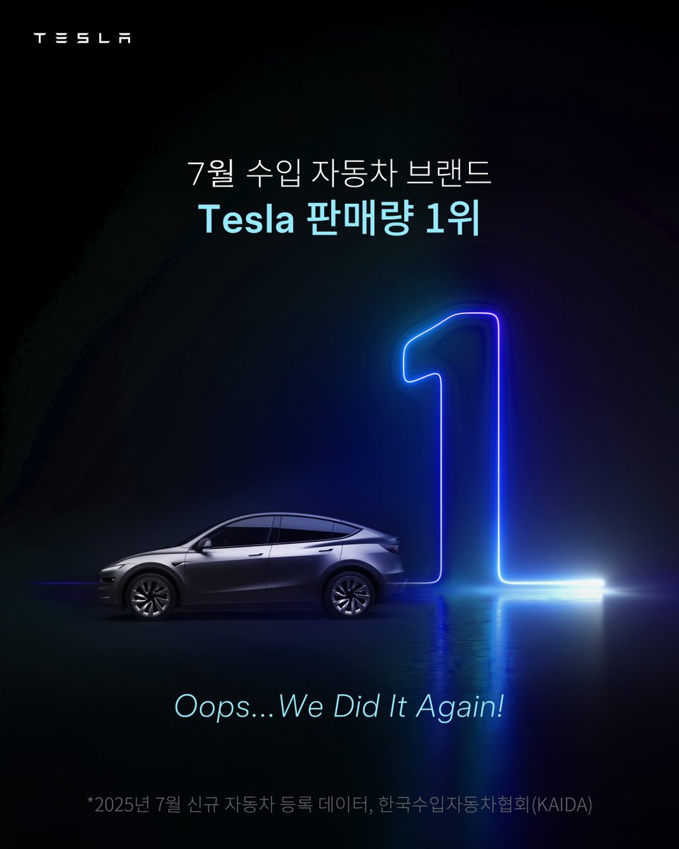 Tesla Korea Sells 7,357 Vehicles in July 2025, Dominates Imported EV ...