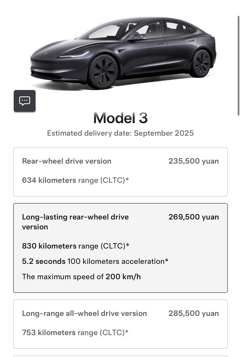 Tesla Launches Model 3 Long Range RWD in China at 269,500 Yuan With 830 ...