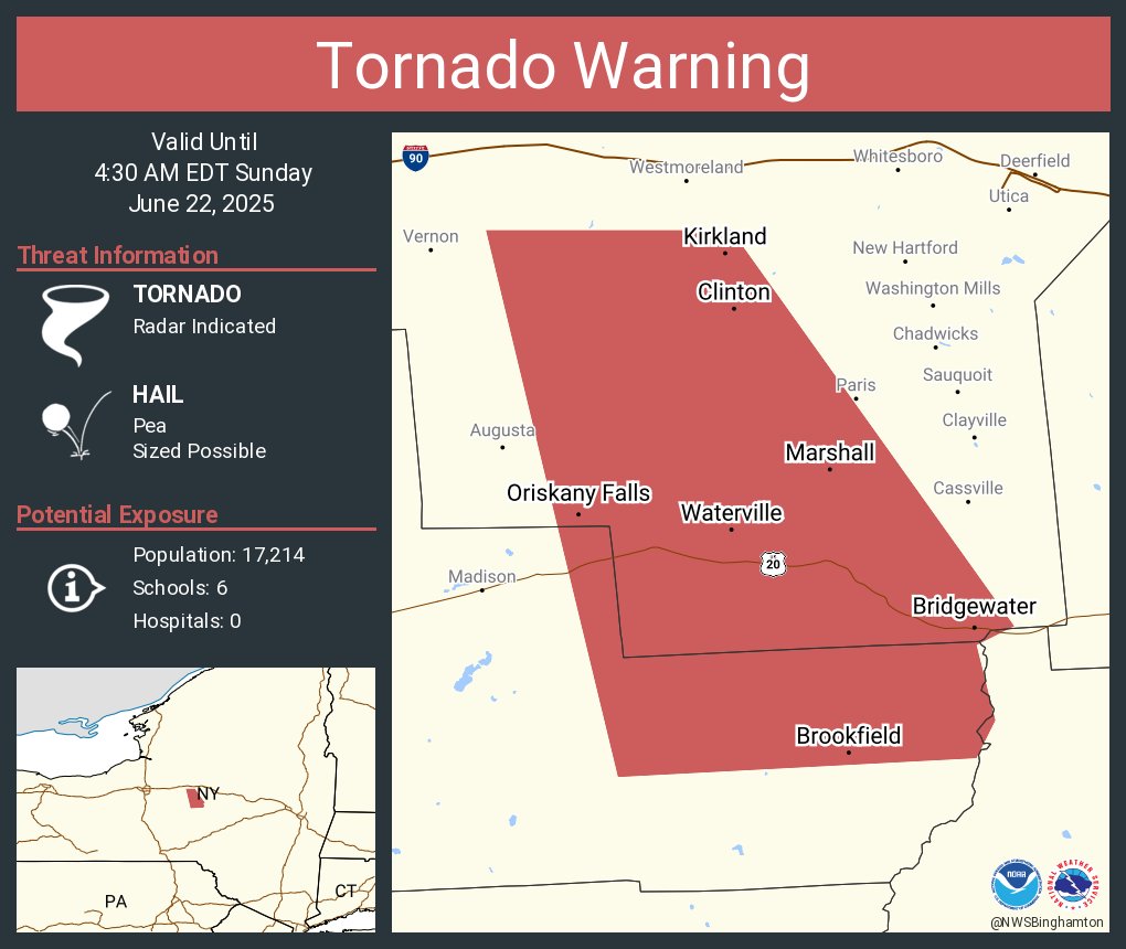 Tornado Warnings Rattle Madison and Oneida Counties Before Dawn ...