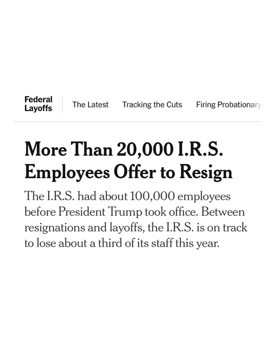 Trump Administration's Deferred Resignation Offer Leads to 20,000 IRS ...