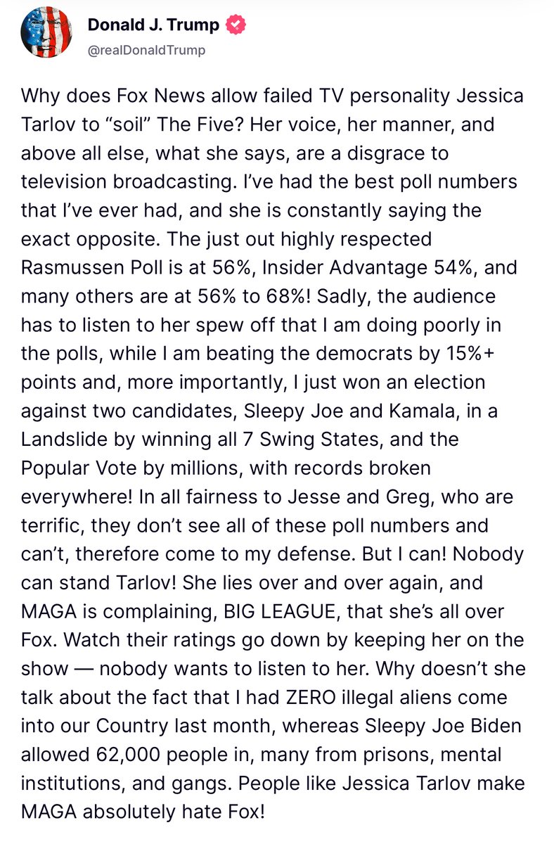 Trump Calls for Firing of Fox News' Jessica Tarlov from The Five on ...