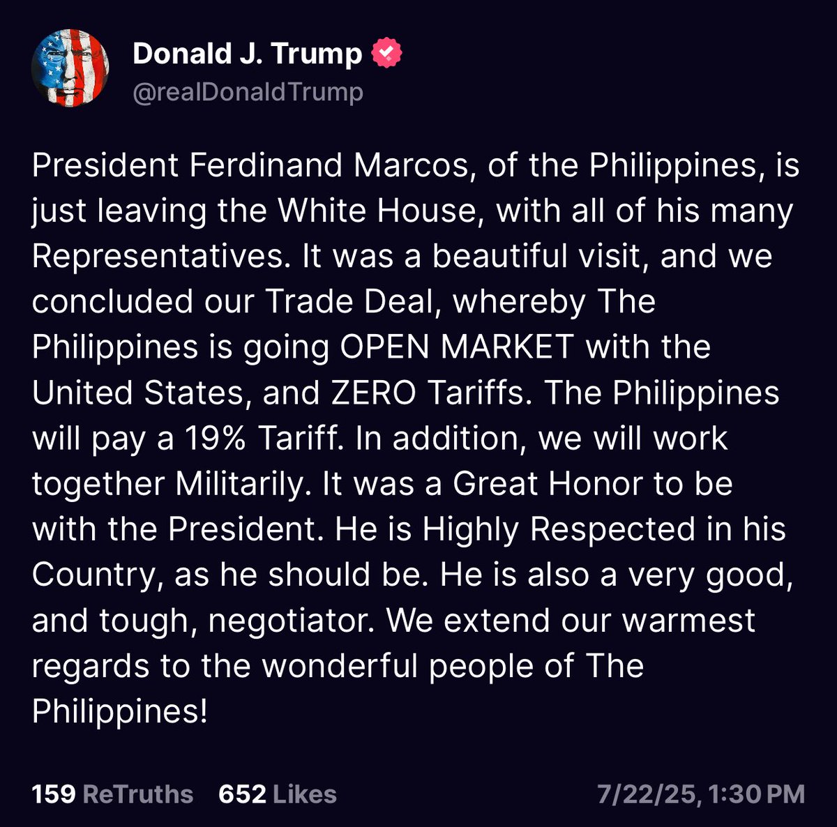 Trump, Marcos Seal Trade Deal, Set 19% Tariff on Philippine Goods ...