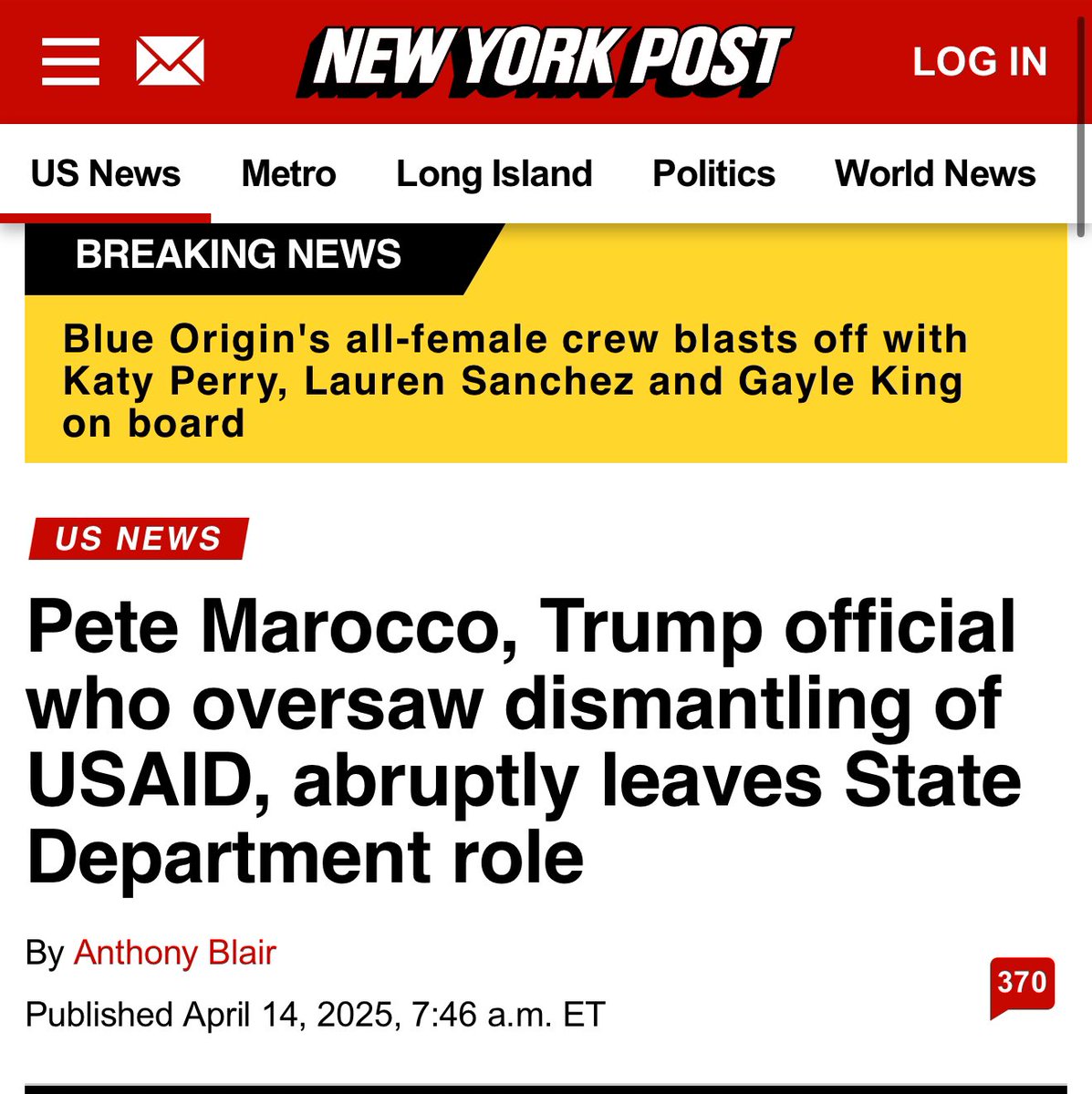 Trump Official Pete Marocco Departs State Department After Cutting 83% ...