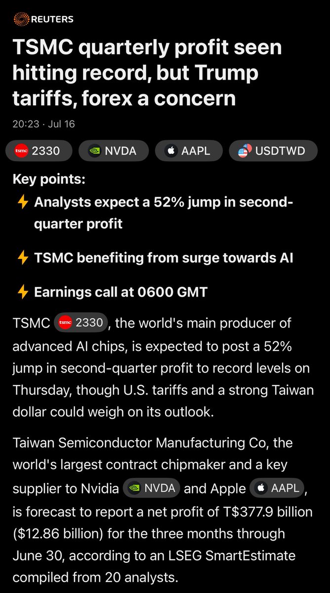 TSMC Lifts 2025 Sales Outlook to 30% on Relentless AI Chip Demand ...