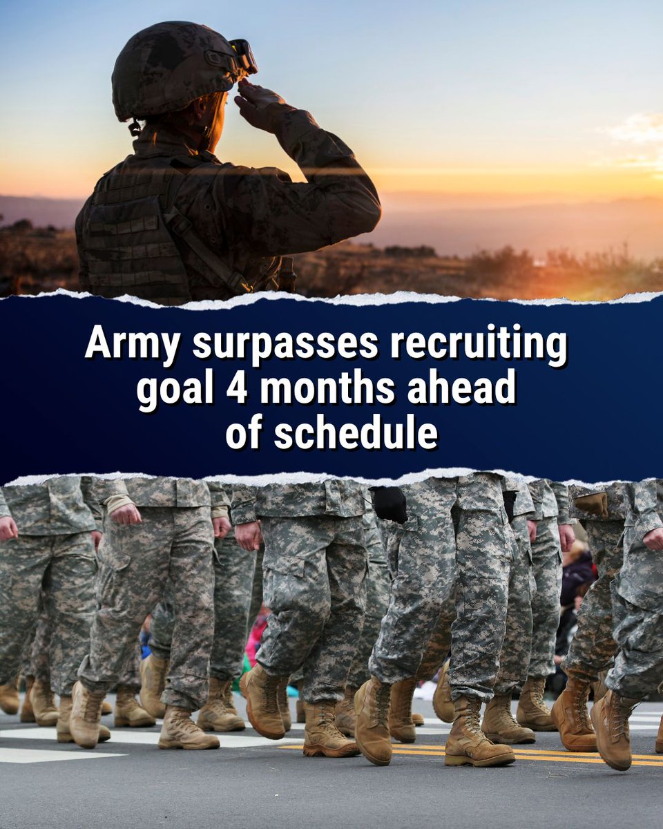 U.S. Army Surpasses 61,000 FY25 Recruiting Goal Four Months Early ...