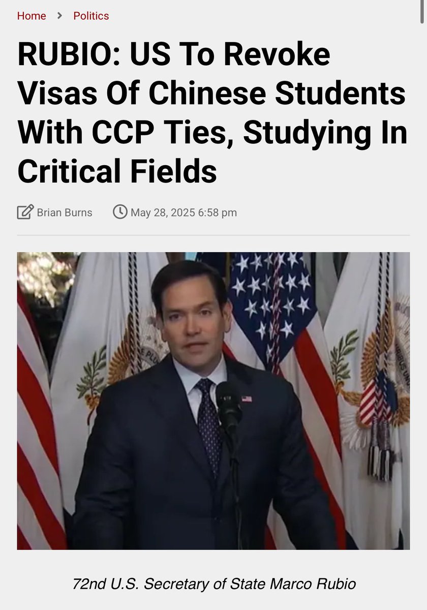 U.S. to Revoke Visas of 277,000 Chinese Students, Citing CCP Links and ...