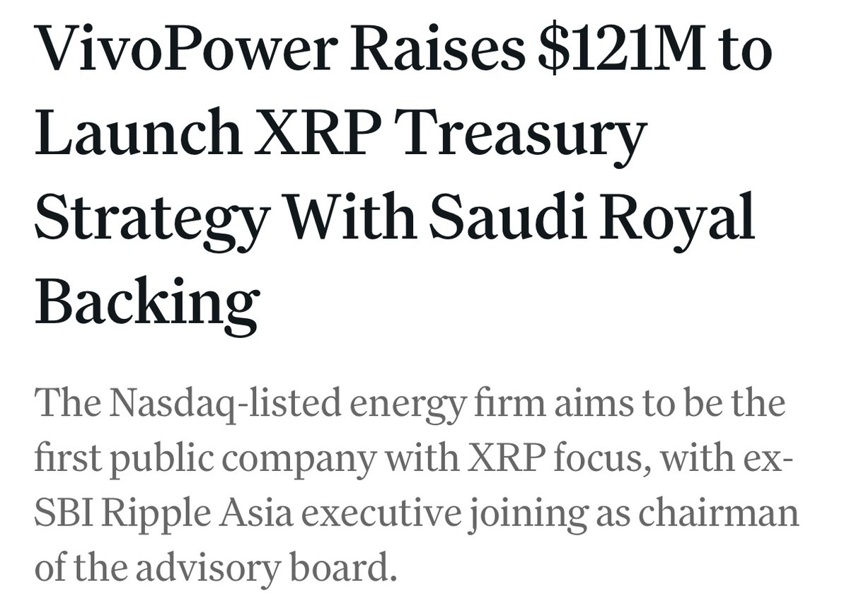 VivoPower Raises $121M at $6.05/Share for XRP Treasury, Led by Saudi Prince; Shareholder Vote Set for June 18 | DeepNewz VC