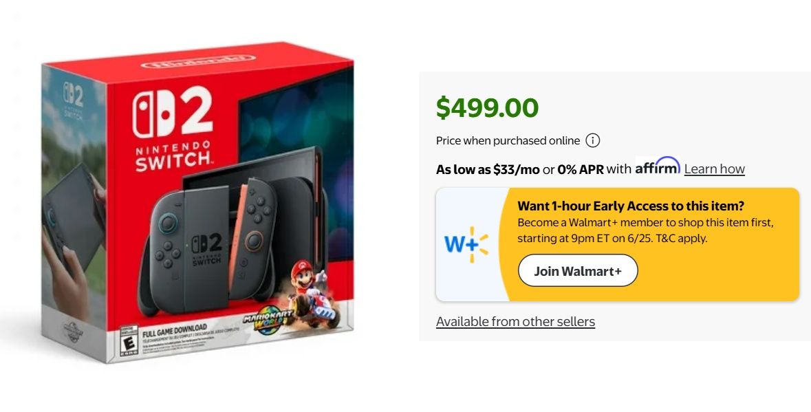 Walmart Locks Nintendo Switch 2 Restock Behind Paid Plus Membership ...